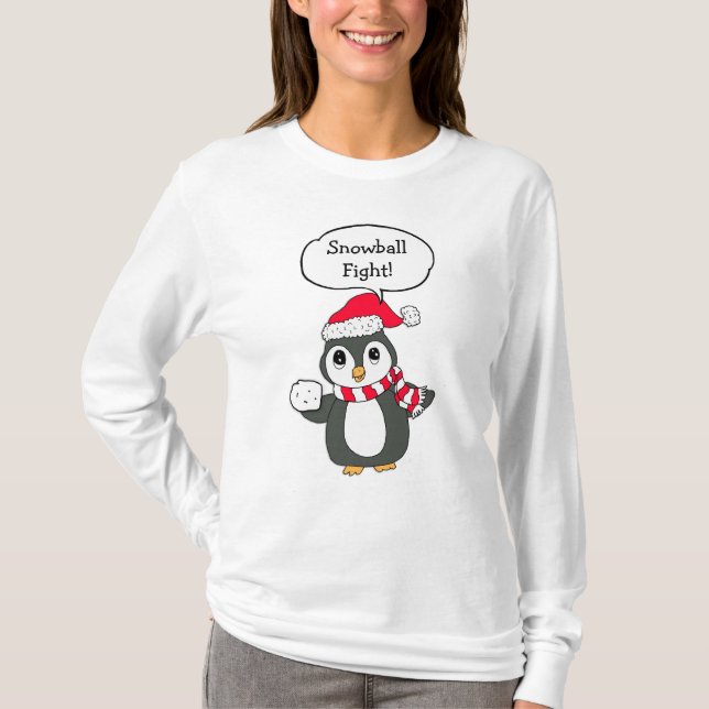 Camiseta Fiesta de bola de nieve, fiesta de Navidades aburr (Anverso)