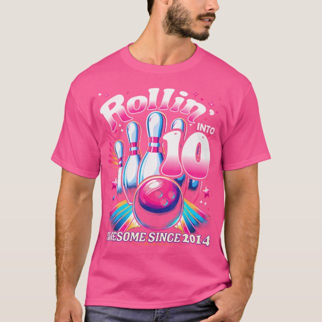 Camiseta Fiesta De Boliche Rollin' 10 Increíble 2014 10º Na (Anverso)