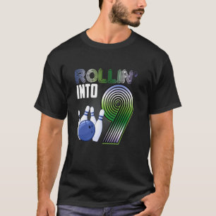 Camiseta Fiesta de boliche Rollin' al niño Chica 9 de cumpl