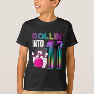 Camiseta Fiesta de boliche Rollin' en 11 11º Chica de cumpl