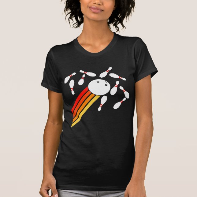 Camiseta fiesta de bolos retro Bowling Fun Bowling (Anverso)