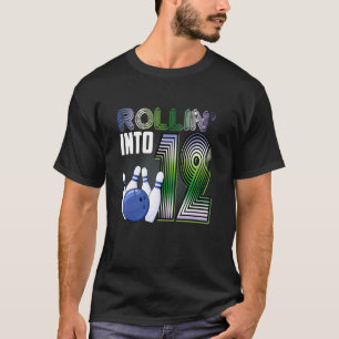 Camiseta Fiesta de Bolos Rodando Hacia 12 Cumpleaños 12 Cum