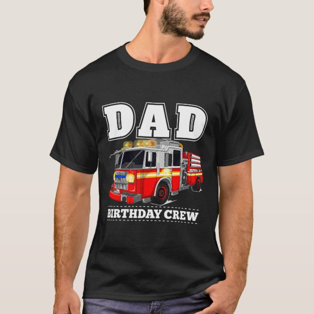 Camiseta Fiesta de bomberos de cumpleaños de papá (Anverso)