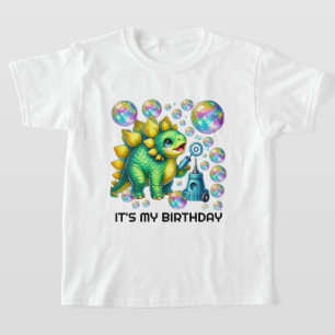 Camiseta Fiesta de burbujas de dinosaurios de cumpleaños pa