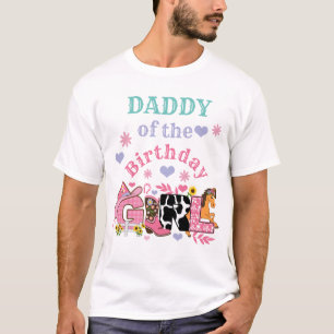 Camiseta Fiesta de caballos papá de la Chica de cumpleaños