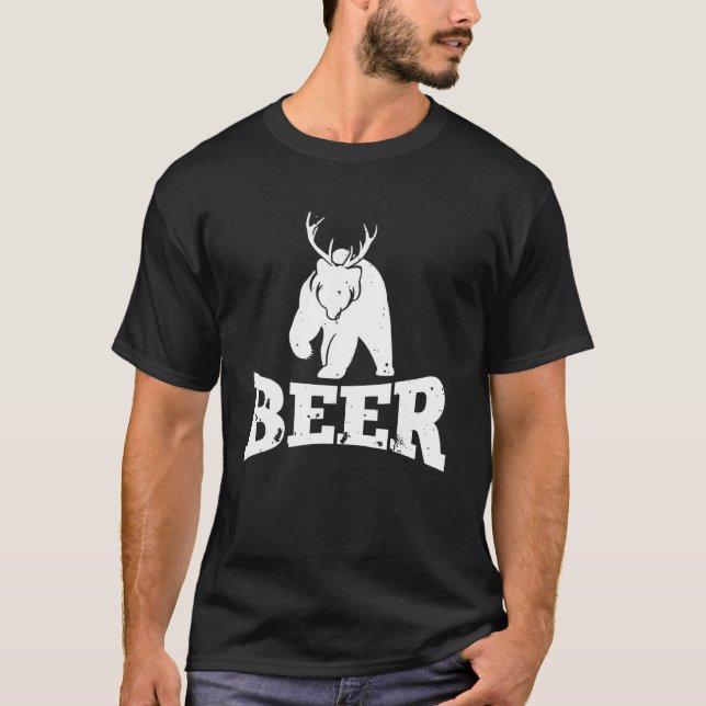 Camiseta Fiesta de cacería de ciervos Pun Adultos (Anverso)