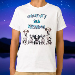 Camiseta Fiesta de Cachorros de Cumpleaños de los Niños en