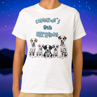 Camiseta Fiesta de Cachorros de Cumpleaños de los Niños en