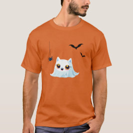 Camiseta Fiesta de calabaza de halloween de chapa fantasma