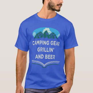 Camiseta Fiesta de Campamento con Parrilla y Cerveza para R