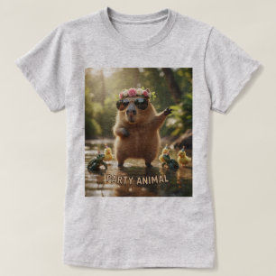 Camiseta Fiesta de Capybara Animal de Fiesta: Diseño Divert