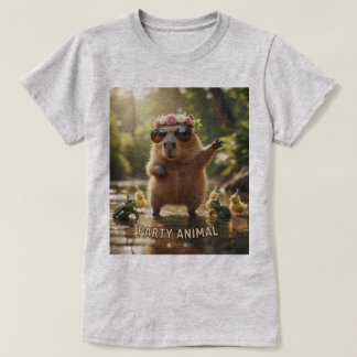 Camiseta Fiesta de Capybara Animal de Fiesta: Diseño Divert