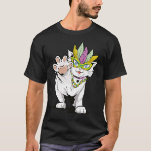 Camiseta Fiesta de Carnaval de Mardi Gras de Gatos Desfiles