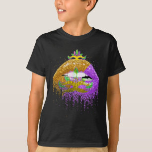 Camiseta Fiesta de Carnaval Disfrazado de labios para masca