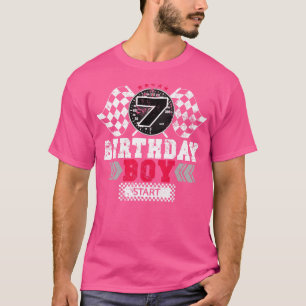 Camiseta Fiesta de Carreras Race 7Cumpleaños Chico
