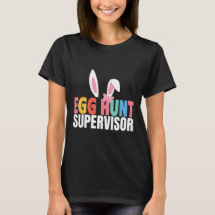 Camiseta Fiesta de caza de huevos para supervisor de la caz