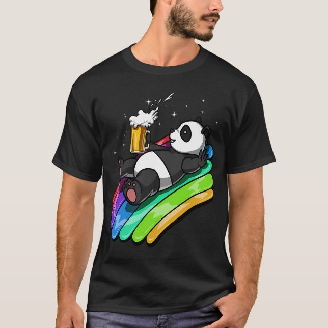 Camiseta Fiesta de cerveza de oso panda (Anverso)