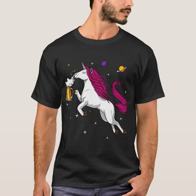 Camiseta Fiesta de Cerveza de Unicornio (Anverso)