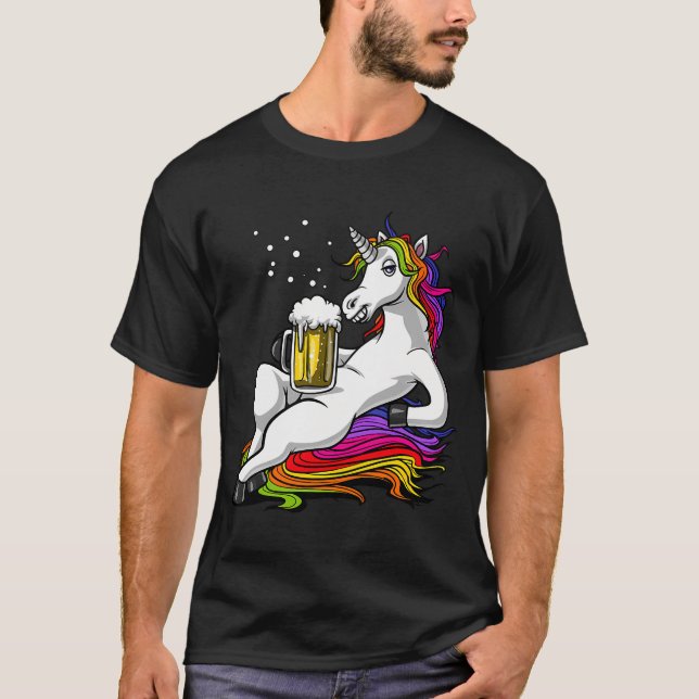 Camiseta Fiesta de Cerveza de Unicornio (Anverso)