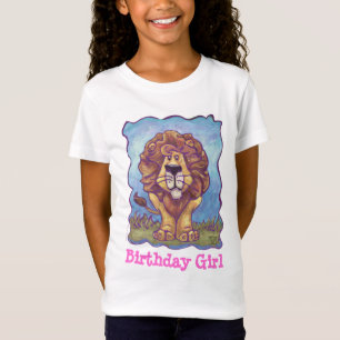 Camiseta Fiesta de Chica de cumpleaños de león lindo