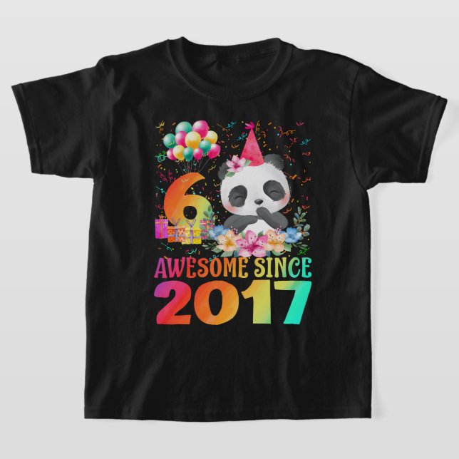 Camiseta fiesta de Chica Panda Unicorn de 6 años (Distribución)
