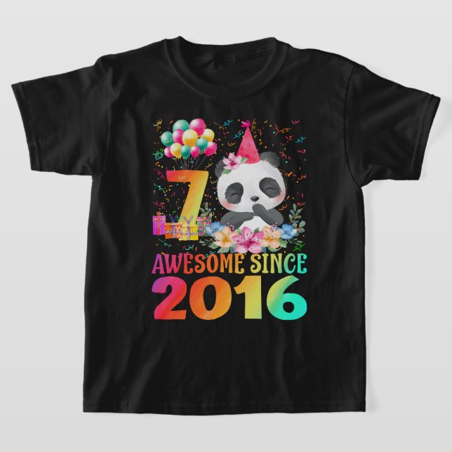 Camiseta fiesta de Chica Panda Unicorn de 7 años (Distribución)