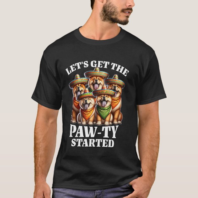 Camiseta Fiesta de Chow Chow Cinco de Chow Chow (Anverso)