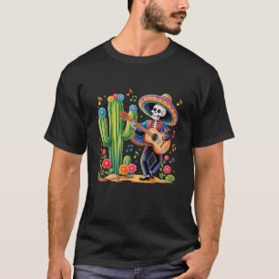 Camiseta Fiesta de Cinco De Mayo esqueleto hombre mexicano