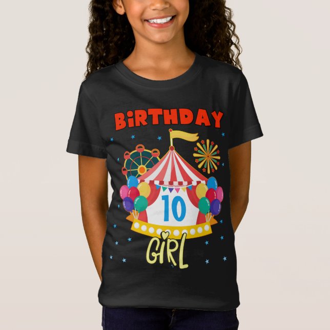 Camiseta Fiesta de Circo Carnaval Chica Tema de juego camis (Anverso)