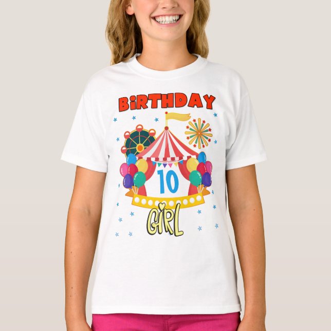 Camiseta Fiesta de Circo Carnaval Chica Tema de juego camis (Anverso)