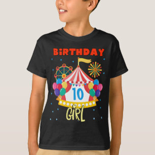 Camiseta Fiesta de Circo Carnaval Chica Tema de juego camis