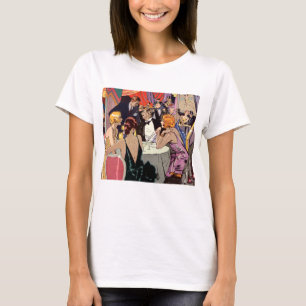 Camiseta Fiesta de Cocktail Art Déco Vintage en Discoteca