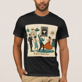 Camiseta Fiesta de Cócteles Es Hora del Martini de Época Mo