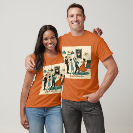 Camiseta Fiesta de Cócteles Es Hora del Martini de Época Mo