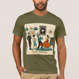 Camiseta Fiesta de Cócteles Es Hora del Martini de Época Mo