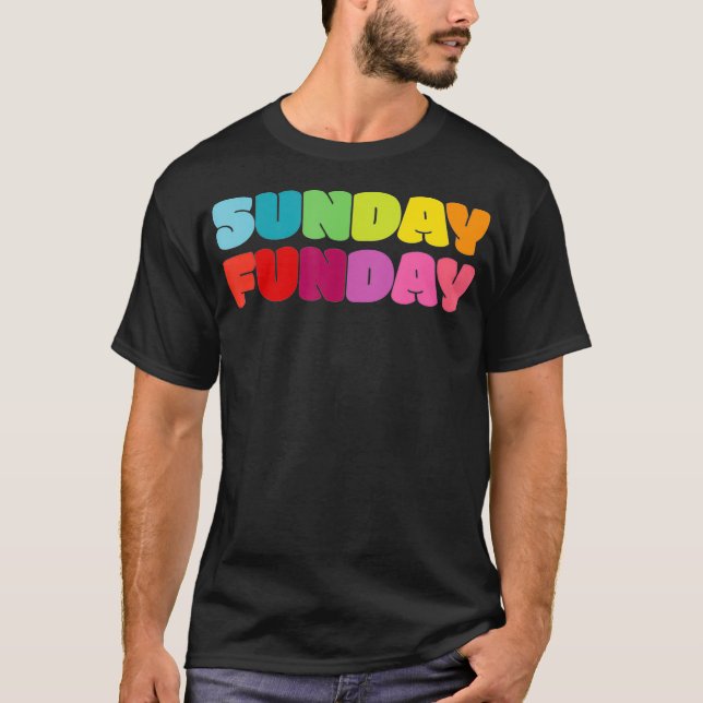 Camiseta Fiesta de color arcoiris de domingo (Anverso)