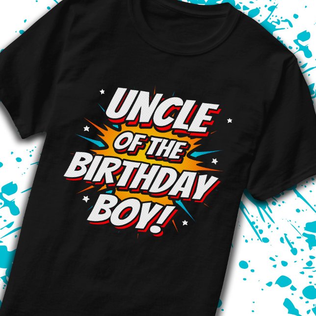 Camiseta Fiesta de cómics del tío del niño de cumpleaños Su (Subido por el creador)