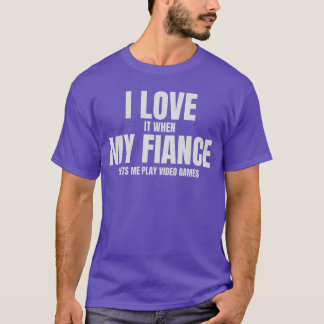 Camiseta Fiesta de Compromiso Amo a mi Prometido Recién Com