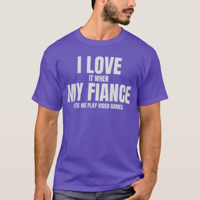 Camiseta Fiesta de Compromiso Amo a mi Prometido Recién Com (Anverso)