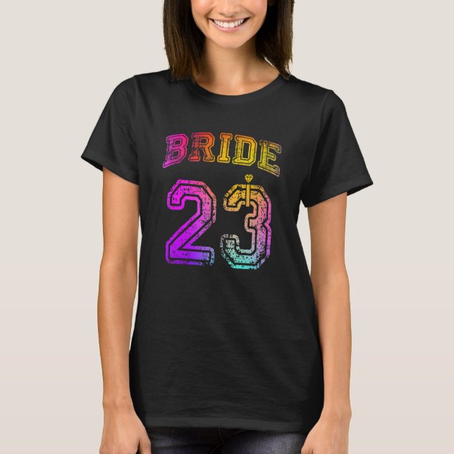 Camiseta Fiesta de compromiso de la novia, emparejamiento d (Anverso)