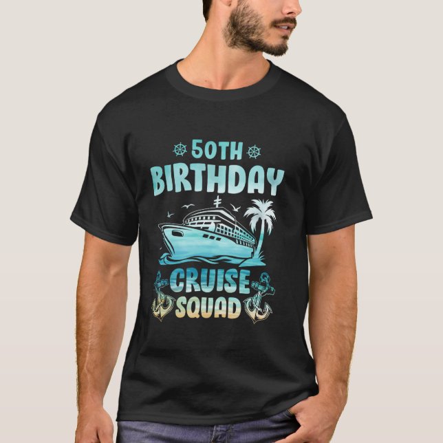 Camiseta Fiesta De Crucero De Cumpleaños 50 (Anverso)