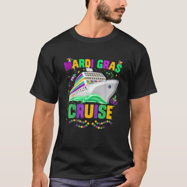 Camiseta Fiesta de crucero Mardi Gras Cruise Mask Costu (Anverso)