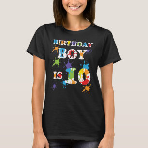 Camiseta Fiesta de cumpleaños 10 años de Paintball