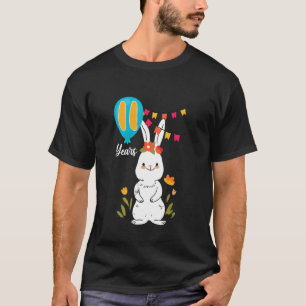 Camiseta Fiesta de cumpleaños 11 años Flores de conejo cone