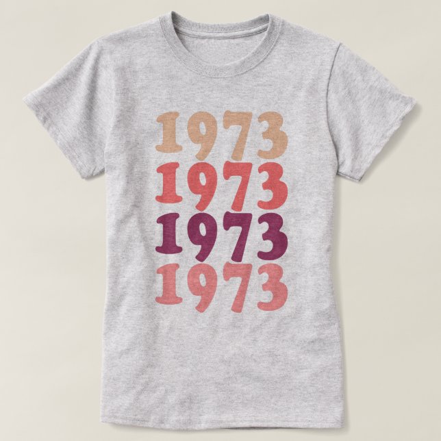 Camiseta Fiesta de cumpleaños 1973 50ª retro de cumpleaños  (Diseño del anverso)