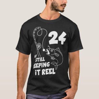 Camiseta Fiesta de cumpleaños 24 de cumpleaños del pescador