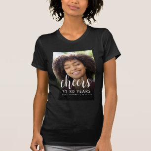 Camiseta Fiesta de Cumpleaños 30 Personalizada con Foto