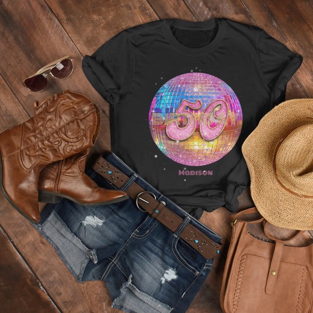 Camiseta Fiesta de Cumpleaños 50 Aniversario Bola de Discot (Subido por el creador)