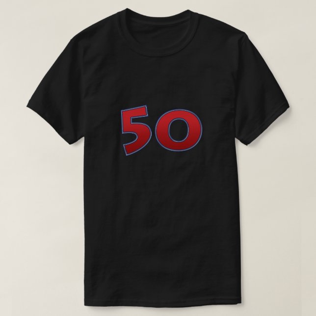 Camiseta Fiesta de cumpleaños 50 de Black (Diseño del anverso)