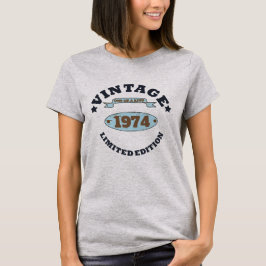 Camiseta Fiesta de cumpleaños 50 vintage personalizada